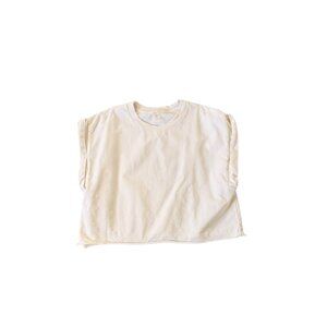 Calia Extended Shoulder Sleeveless Sweatshirt Cream XXL